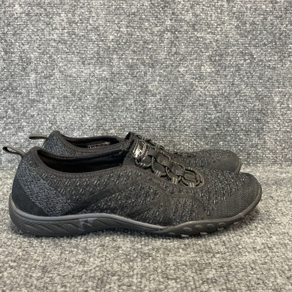 Skechers Shoes Womens Sz 8 Black Breathe Easy Memory Foam Comfort Slip On 23028
